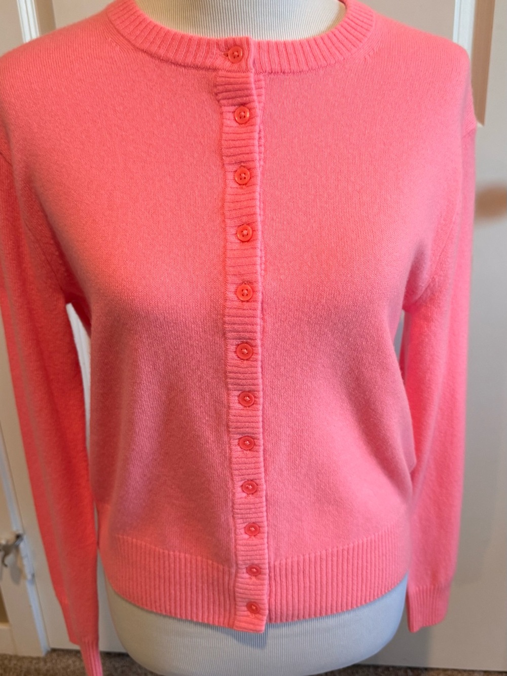 J. Crew Cashmere Crewneck Button-Front Women's Sweater - Small